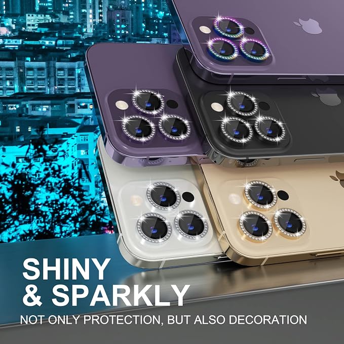 Choiche [3+1 for iPhone 14 Pro/iPhone 14 Pro Max Camera Lens Protector Bling - Image 7