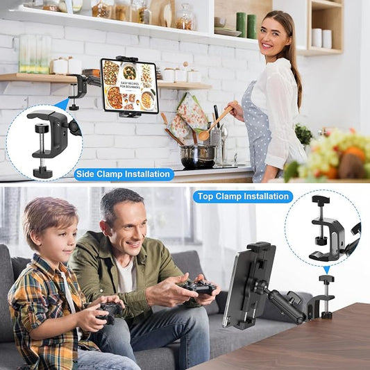 iPad Under Cabinet Mount, Kitchen Tablet Mount Holder, iPad Desk Mount w/Clamp - Image 2