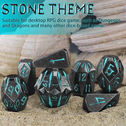Dungeons and Dragon Dice of 7, Metal Dice Set D and D Polyhedral DND Dice Set - Image 7