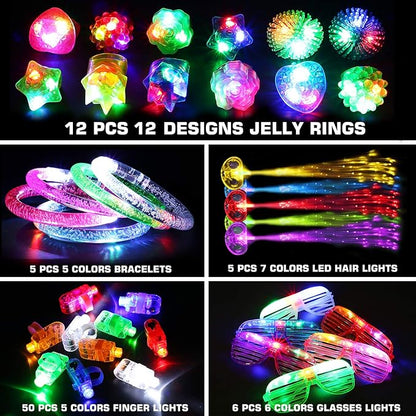 78PCs LED Light Up Toy Party Favors/Supplies Bulk Glow In The Dark - Image 2