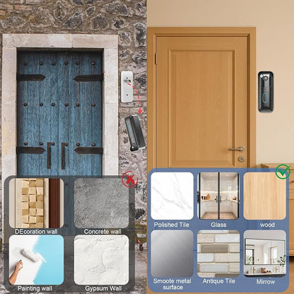 No-Drill Adhesive Doorbell Mount - Image 3