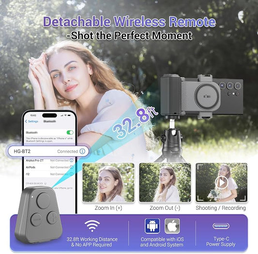 KIWIFOTOS Universal Phone Camera Grip Phone Tripod Mount - Image 2