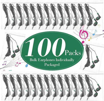 Kanayu 100 Pack Wired Earbuds Bulk - Image 2