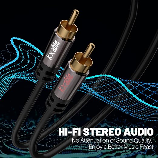 RCA Cable 75FT, 2RCA Male to 2RCA Male Stereo Audio Cable, 【Oxygen-Free Copper - Image 3
