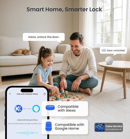 Veise VE029 WiFi Smart Lever Lock, Fingerprint Keyless Entry Door Lock - Image 4
