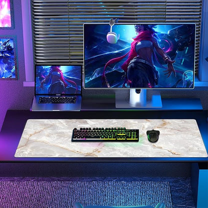 Galdas Large Mouse Pad Marble Pattern XXL XL Large Mouse Pad Mat Long Extended - Image 7