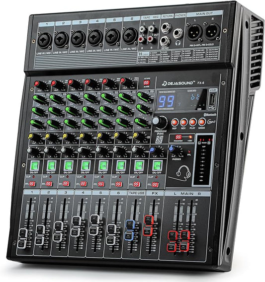 6-Channel Professional Audio Mixer, FX-6usb Mixing Console by Unknown
