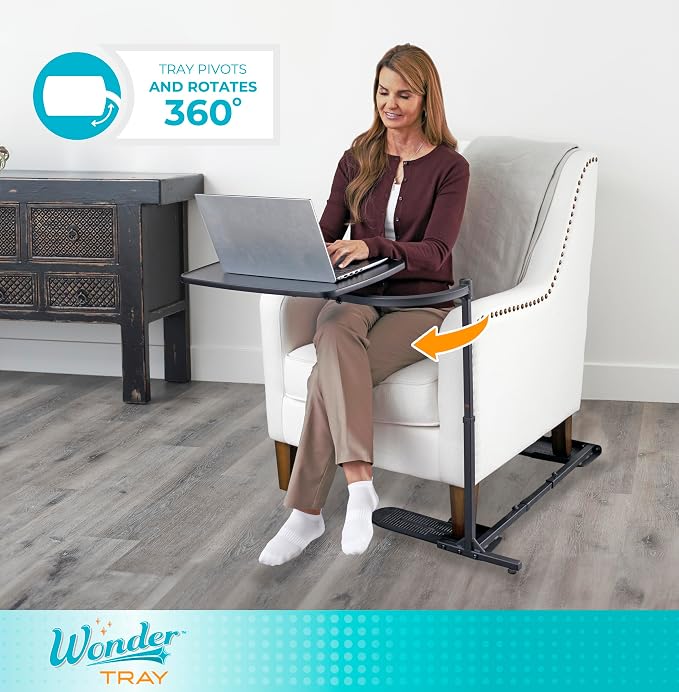 Stander Wonder Tray, Adjustable Swivel Table, Large Laptop Stand, Couch Desk - Image 3