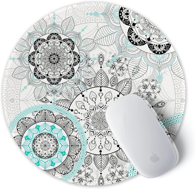 ITNRSIIET Round Mouse Pad with Stitched Edge Premium-Textured Waterproof - Image 2