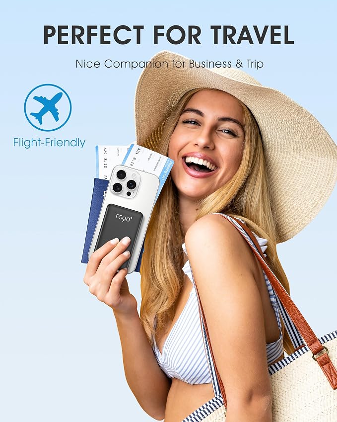 TG90° Portable Charger Power Bank, 5000mAh Small Battery Pack - Image 8