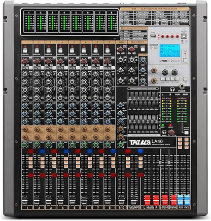 Professional Audio Mixer, 12 Channel Sound Board Mixing Console, Dual DSP by TKLBLS
