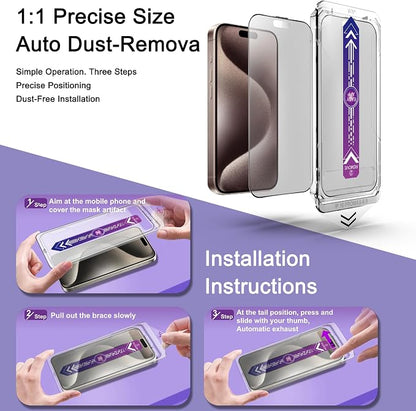 2 Pack Matte Screen Protector for iPhone 16 Pro Max, 9H Tempered Glass - Image 3