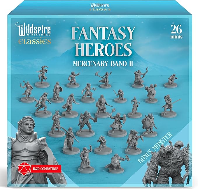 Classic Heroes - Mercenary Band II - 26 Paintable Characters by WildspireMiniatures
