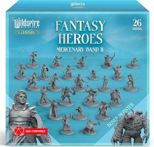 Classic Heroes - Mercenary Band II - 26 Paintable Characters by WildspireMiniatures