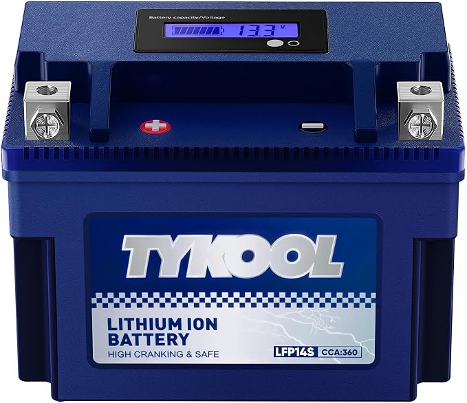 TYKOOL YTZ14S/YTZ12S High Performance Lithium LiFePO4 Motorcycle Battery by TYKOOL