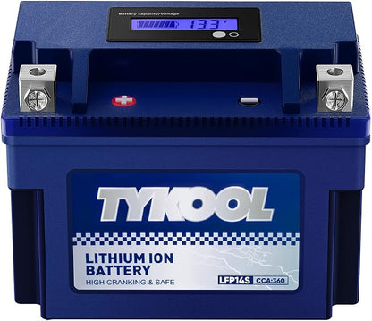 TYKOOL YTZ14S/YTZ12S High Performance Lithium LiFePO4 Motorcycle Battery by TYKOOL