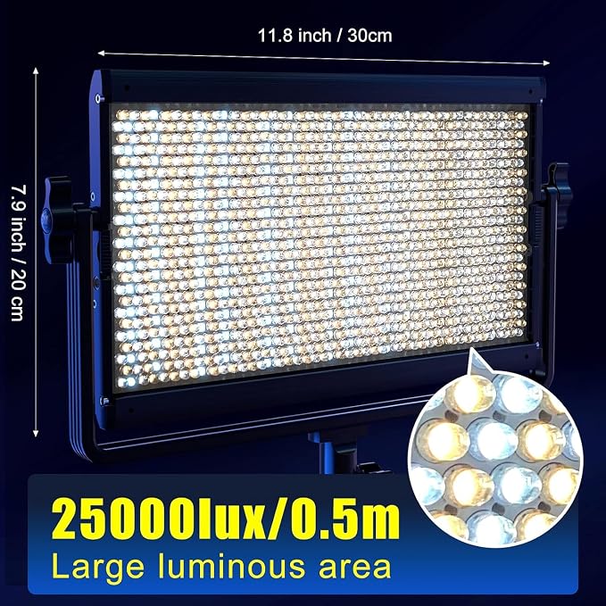 GVM 65W RGB Video Light with Bluetooth Control, 1300D LED Video Lighting Kit - Image 2