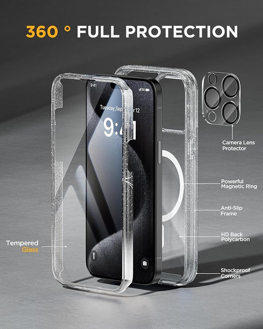 Miracase Magnetic for iPhone 15 Pro Max Case 6.7'' Full-Body Drop Proof Phone - Image 2