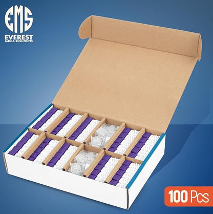 Everest 90° Angled RJ45 Cat6 Keystone Jacks 100-Pack in Purple - Image 2