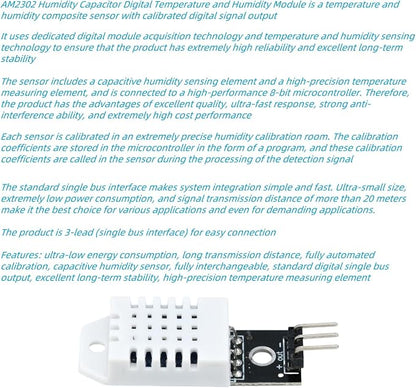 3Pcs DHT22 AM2302 Digital Temperature and Humidity Sensor Module | Replace - Image 5