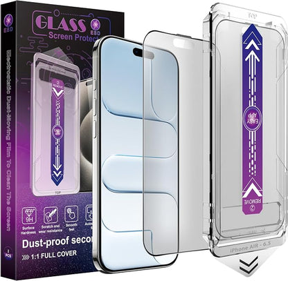 Matte Screen Protector for iPhone Air 6.5-Inch, Auto Dust Removal, 9H Tempered by Unknown