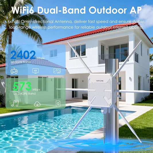 WAVLINK AX3000 Outdoor WiFi 6 Extender, Long Range Outdoor Access Point - Image 2