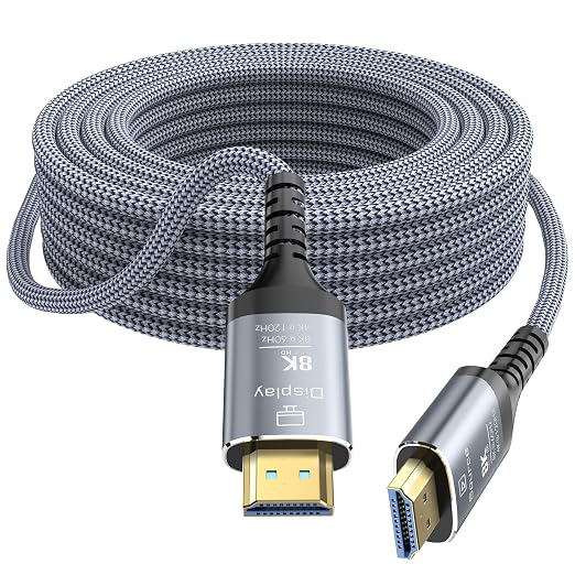 8K Fiber Optic HDMI Cable 75FT, 48Gbps Ultra High Speed Long HDMI 2.1 Cord by Anehmeta