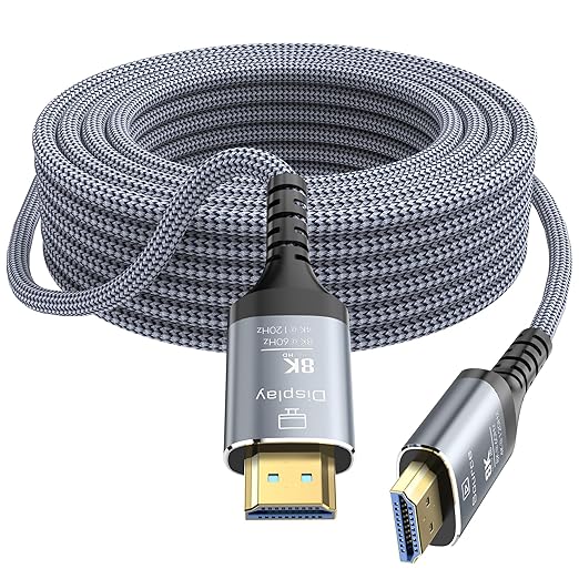 8K Fiber Optic HDMI Cable 30FT, 48Gbps Ultra High Speed Long HDMI 2.1 Cord by Anehmeta