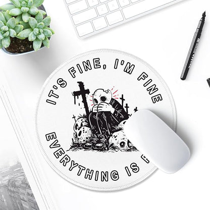 ITNRSIIET Round Mouse Pad with Stitched Edge Premium-Textured Waterproof - Image 6