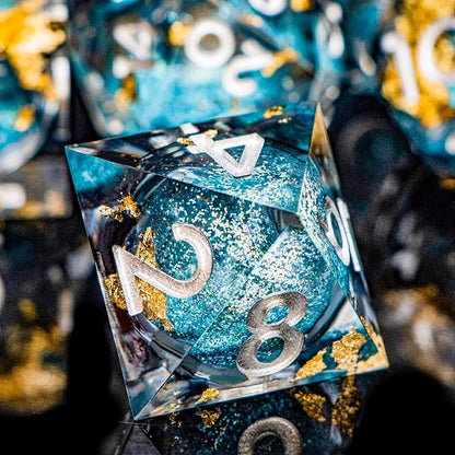 DND Dice Blue Liquid Core Dice Set - Image 6