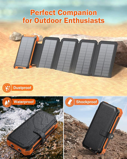 GOODaaa Power Bank Wireless Charger 36800mAh Solar Charger - Image 6