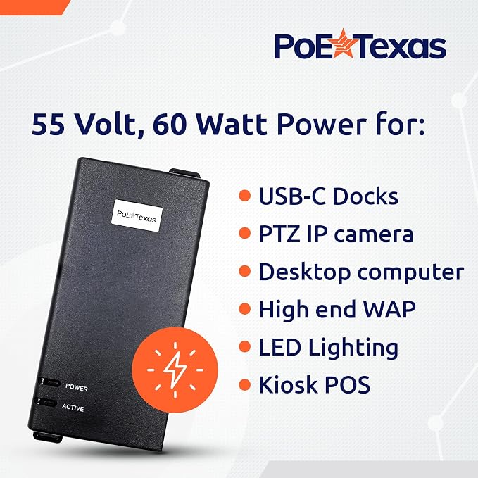 Poe Texas 60 watt PoE Injector - Image 5