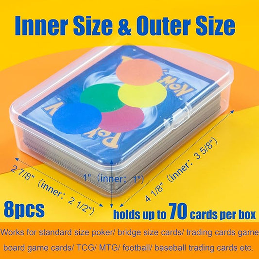 8 Pcs Playing Card Case, Small Clear Box, Plastic Deck Box, Card Deck Holder - Image 2