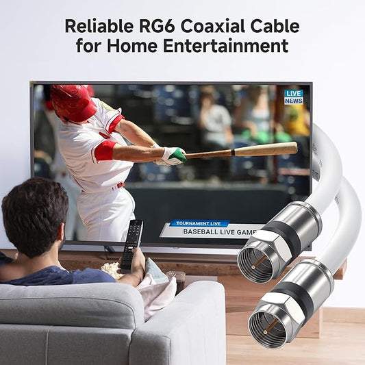 Cable Matters 3-Pack RG6 Coaxial Cable - 15ft - Image 2