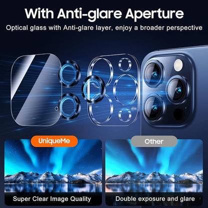 UniqueMe Compatible for 3 Pack iPhone 15 Pro/iPhone 15 Pro Max Camera Lens - Image 4