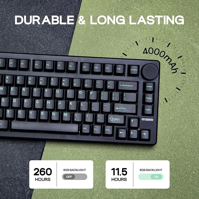 EPOMAKER QK81 75% Wireless Mechanical Gaming Keyboard, QMK/VIA Programmable and - Image 7