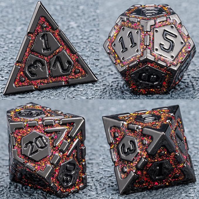DND Metal Dice Set, Polyhedral Dice Set - Image 7