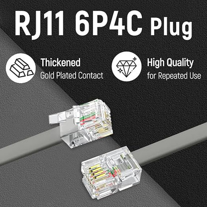 Uvital Phone Extension Cord 33 Ft, Telephone Cable - Image 2