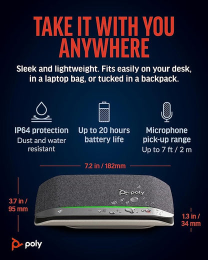 Poly Sync 20+ Personal Portable Bluetooth Speakerphone - Image 6