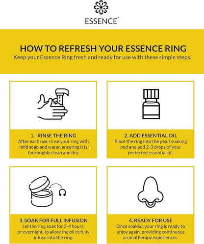Essence Wearable Aromatherapy Nasal Diffuser – Lemon Essential Oil Nose Ring - Image 5