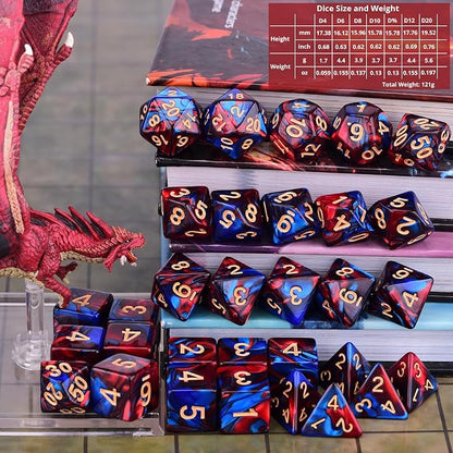 Extended RPG Dice Set 15 x 31 Polyhedral Dice - Image 4