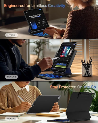 typecase Edge+ Keyboard Case for 2024 iPad Pro 13-inch, Ultra-Slim Detachable - Image 4