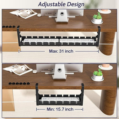 Shikha 2 Pack Cable Management Under Desk, 15.7"-31" Retractable Cable - Image 3