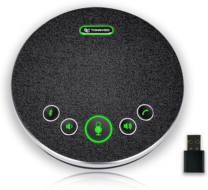 Bluetooth Speakerphone Conference Microphones, Wireless Conference Speaker by TONGVEO