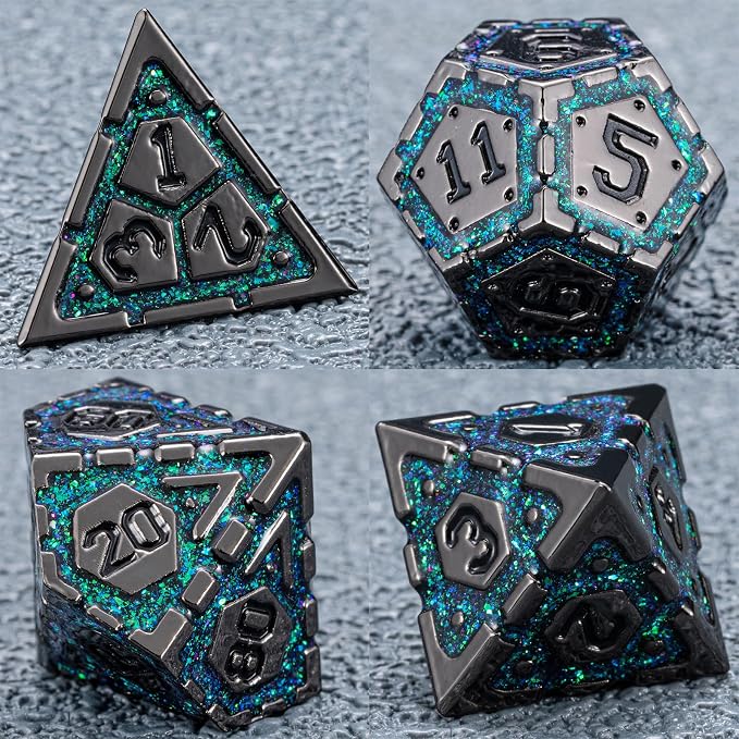 DND Metal Dice Set, Polyhedral Dice Set - Image 7