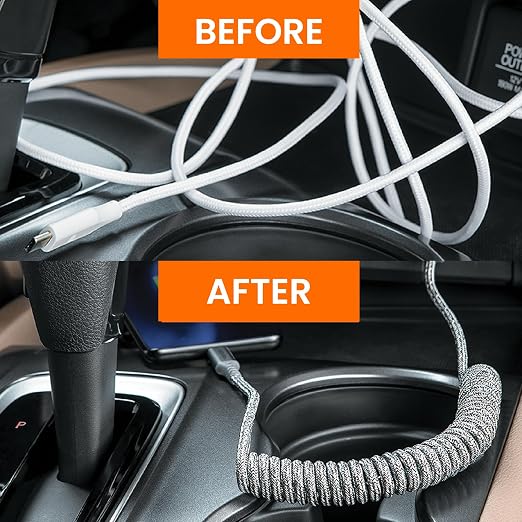 Ventev - Chargesync Helix Cable 14" USB A to USB C, Cloth Covered, Flexible - Image 3