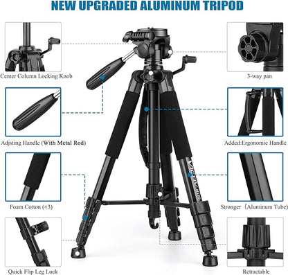 VICTIV 74” Camera Tripod, Tripod - Image 6