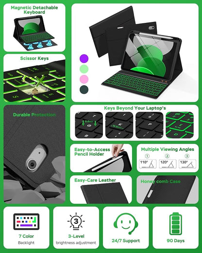Folio Keyboard Case for iPad 10th Gen 10.9 inch and iPad 11th, Magnetic - Image 3