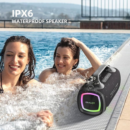 ZEALOT Bluetooth Speaker, 110W Peak Booming Sound Speakers Wireless, Dual - Image 3