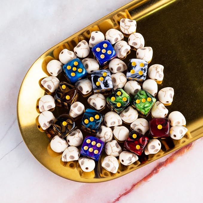 48 PCS 12mm 6 Sided Dice Set Marble D6 Dice Round Corner Board Game Dice - Image 4